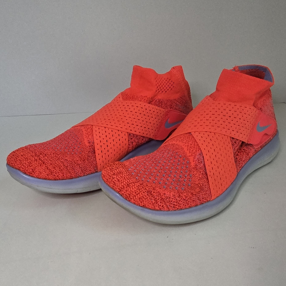 Nike Free  Women's Coral Pink Running Shoes, Athletic Boot, Sock Like @ankle 7.5